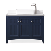 42 Inch Navy Blue Triadsville Cottage Style Vessel Sink Bathroom Vanity Tennant Brand Bathroom Vanities