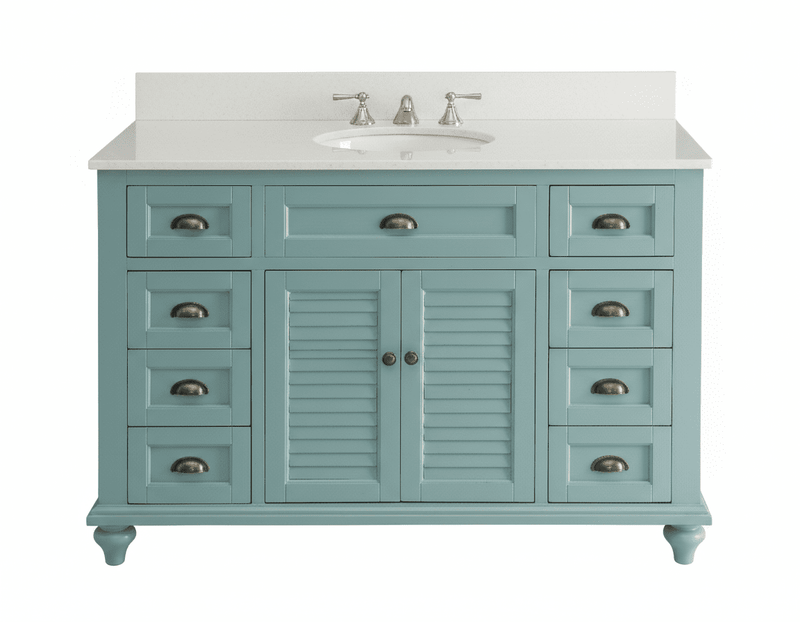 49 Inch Benton collection Vintage Blue Cottage Glennville Bathroom