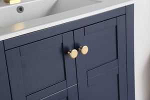 24 Inch Tennant Brand Arola Small Slim Narrow Navy Blue Bathroom Vanity Tennant Brand Bathroom Vanities