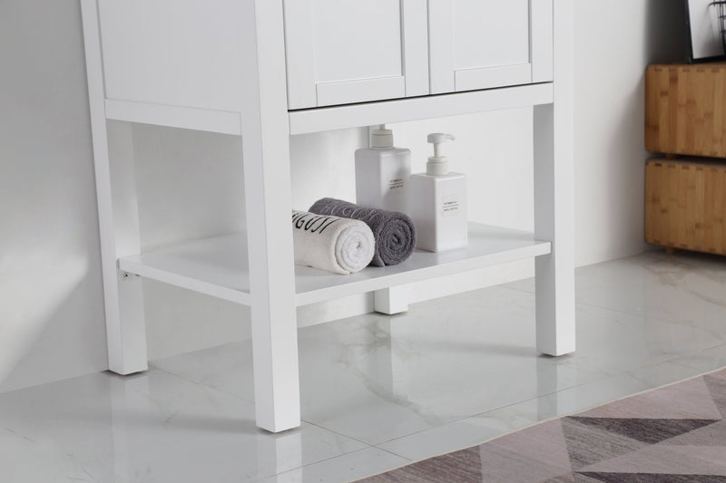 24 Inch Tennant Brand Arola Small Slim Narrow White Bathroom Vanity