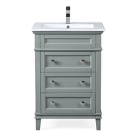 24 Inch Tennant Brand Felix Modern Gray Sink Bathroom Vanity Tennant Brand Bathroom Vanities