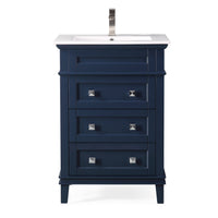 24 Inch Tennant Brand Felix Modern Navy Blue Sink Bathroom Vanity Tennant Brand Bathroom Vanities