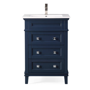 24 Inch Tennant Brand Felix Modern Navy Blue Sink Bathroom Vanity Tennant Brand Bathroom Vanities