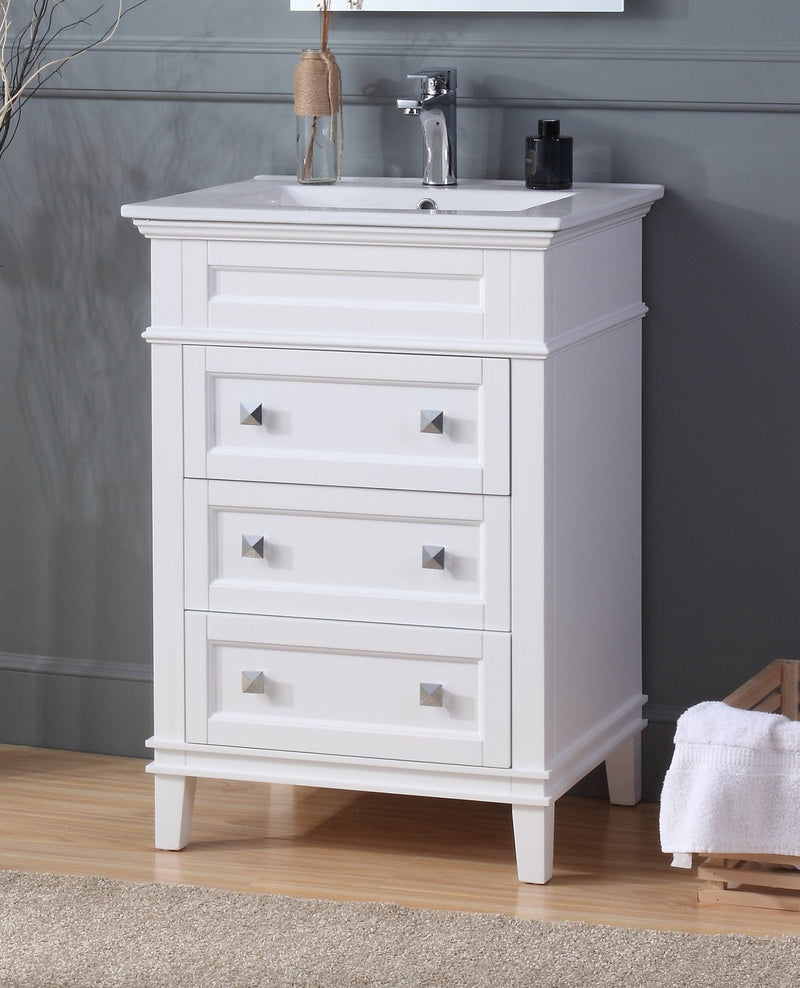 24 Inch Tennant Brand Felix Modern White Sink Bathroom Vanity Tennant Brand Bathroom Vanities