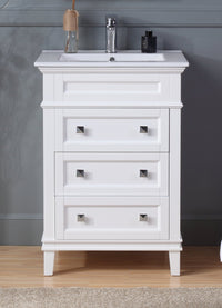 24 Inch Tennant Brand Felix Modern White Sink Bathroom Vanity Tennant Brand Bathroom Vanities