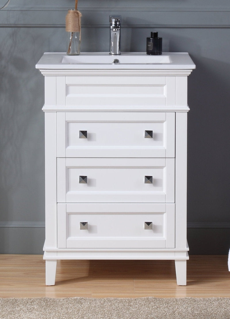 24 Inch Tennant Brand Felix Modern White Sink Bathroom Vanity Tennant Brand Bathroom Vanities