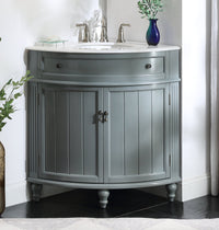 24 Inch Triadsville Gray Farmhouse Corner Bathroom Vanity Tennant Brand Bathroom Vanities