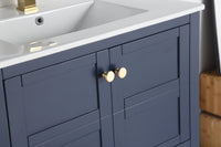 30 inch Tennant Brand Arola Small Slim Narrow Navy Blue Bathroom Vanity Tennant Brand Bathroom Vanities