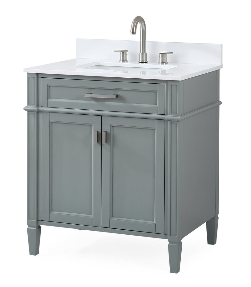 30 inch Tennant Brand Durand Modern Gray Modern Bathroom Sink Vanity Tennant Brand Bathroom Vanities