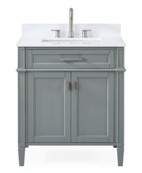 30 inch Tennant Brand Durand Modern Gray Modern Bathroom Sink Vanity