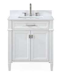 30 inch Tennant Brand Durand Modern White Modern Bathroom Sink Vanity Tennant Brand Bathroom Vanities