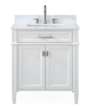 30 inch Tennant Brand Durand Modern White Modern Bathroom Sink Vanity Tennant Brand Bathroom Vanities