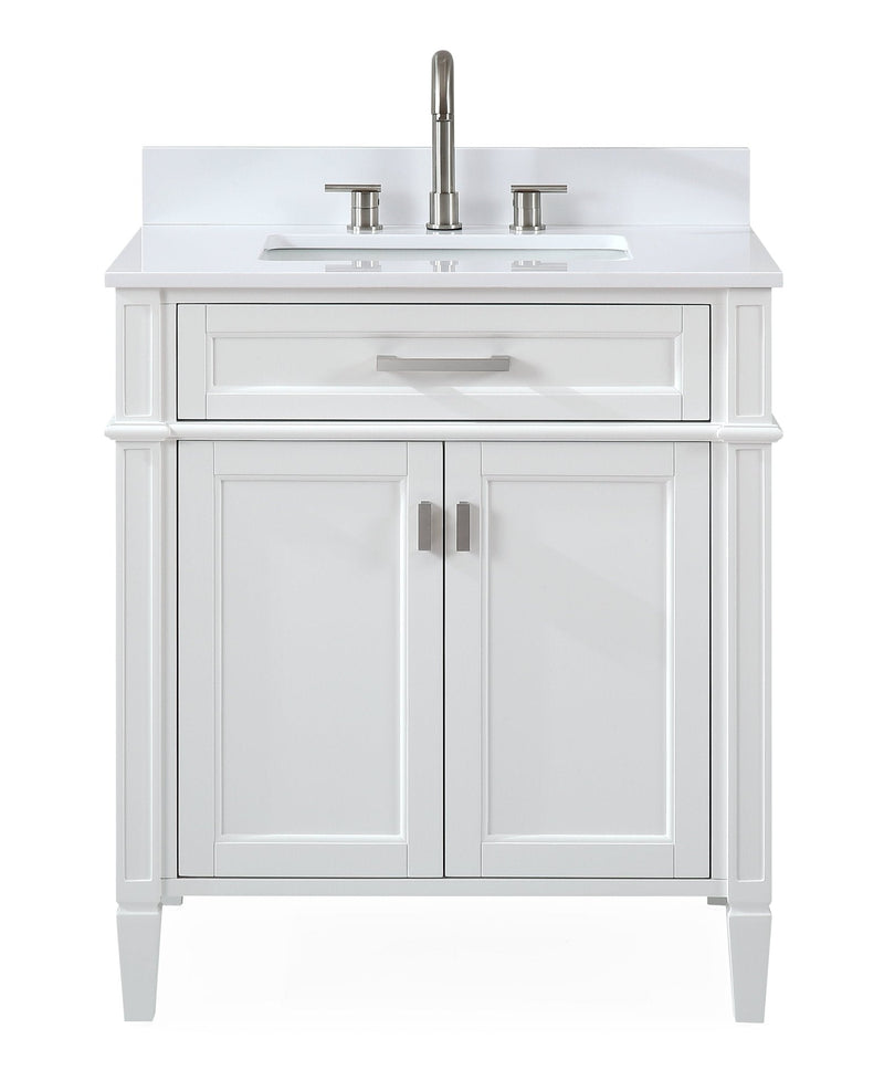 30 inch Tennant Brand Durand Modern White Modern Bathroom Sink Vanity Tennant Brand Bathroom Vanities