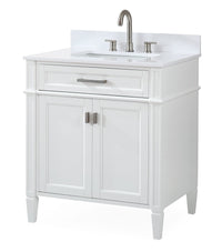 30 inch Tennant Brand Durand Modern White Modern Bathroom Sink Vanity Tennant Brand Bathroom Vanities