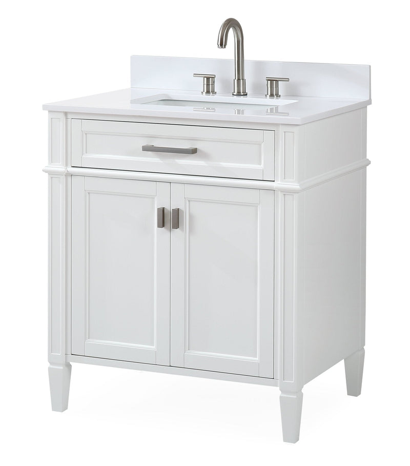 30 inch Tennant Brand Durand Modern White Modern Bathroom Sink Vanity Tennant Brand Bathroom Vanities