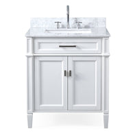 30 inch Tennant Brand Durand Modern White Modern Bathroom Sink Vanity Tennant Brand Bathroom Vanities