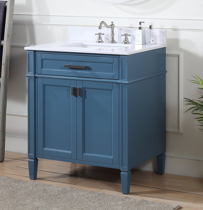 Blue bathroom vanity 30 shop inch