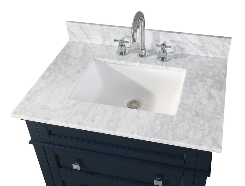 30 inch Tennant Brand Felix Modern Style Navy Blue Bathroom Vanity Tennant Brand Bathroom Vanities