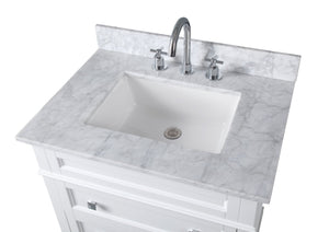 30 inch Tennant Brand Felix Modern Style White Bathroom Vanity Tennant Brand Bathroom Vanities