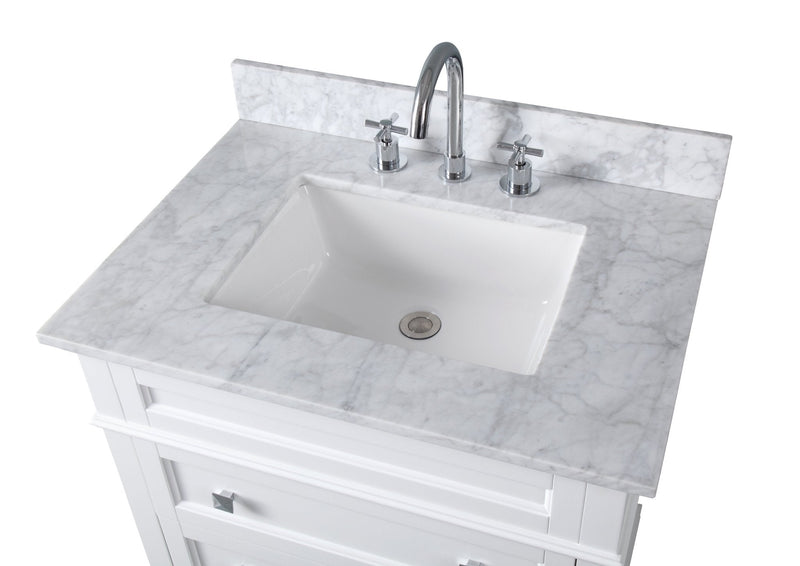 30 inch Tennant Brand Felix Modern Style White Bathroom Vanity Tennant Brand Bathroom Vanities