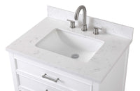 30 inch Tennant Brand Felton White Finish Single Sink Bathroom Vanity