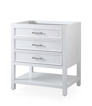 30 inch Tennant Brand Felton White Finish Single Sink Bathroom Vanity Tennant Brand Bathroom Vanities