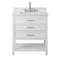 30 inch Tennant Brand Felton White Finish Single Sink Bathroom Vanity Tennant Brand Bathroom Vanities