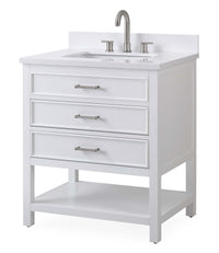 30 inch Tennant Brand Felton White Finish Single Sink Bathroom Vanity Tennant Brand Bathroom Vanities