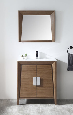 30 inch Tennant Brand Larvotto Light Wheat Contemporary Bathroom Vanity