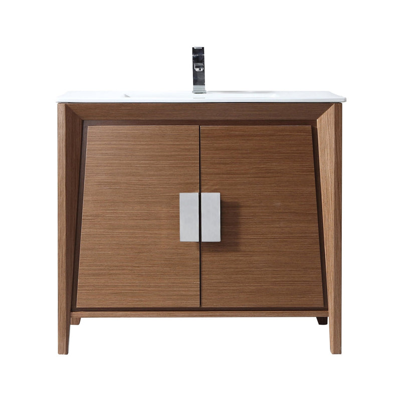 36 Inch Larvotto Light Wheat Modern Bathroom Sink Vanity