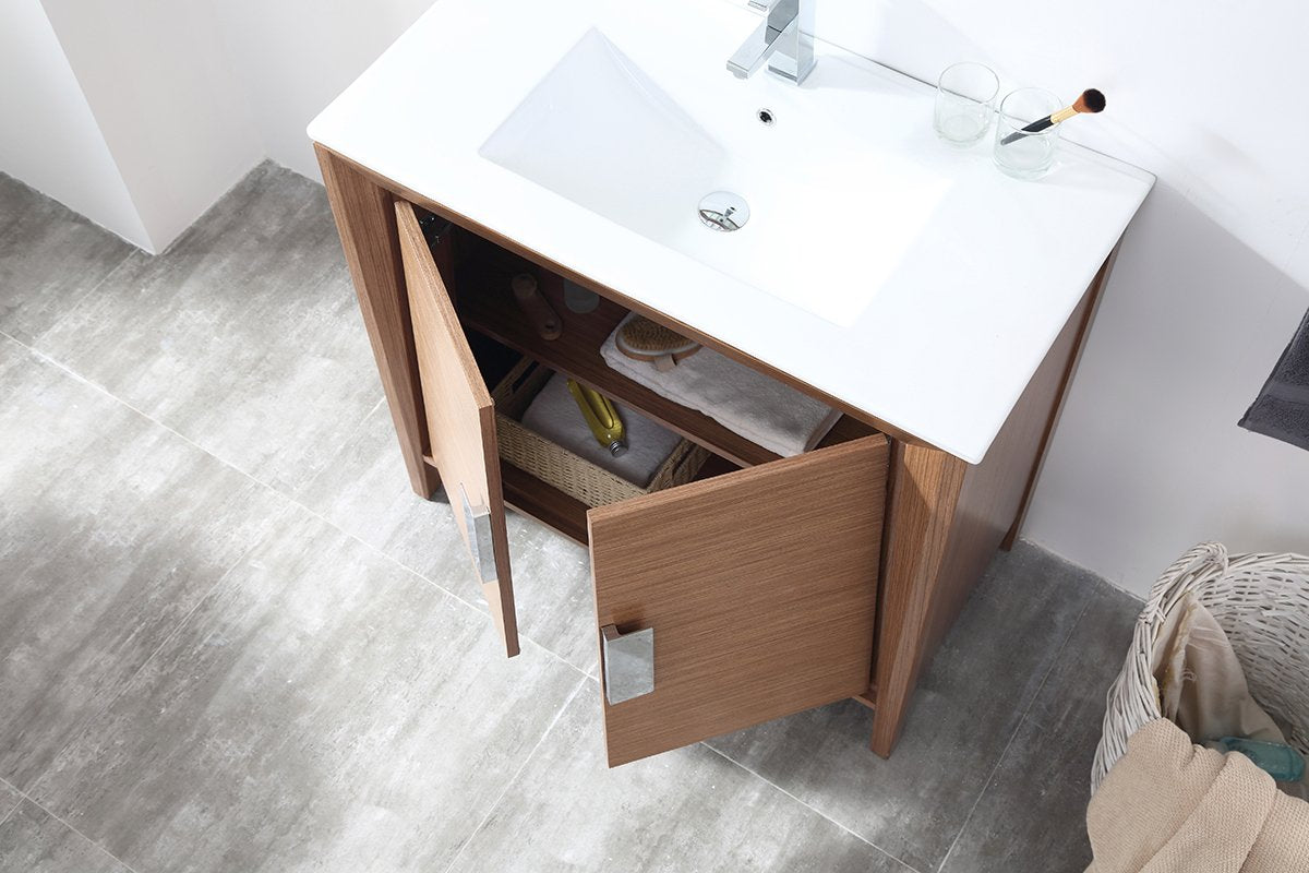 36ナチュラル 36 Inch Larvotto Light Wheat Modern Bathroom Sink Vanity