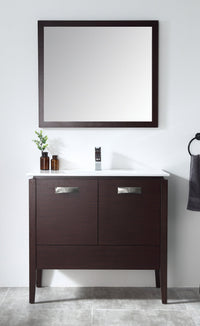 36 Inch Tennant Brand Adagio Wenge Finish Bathroom Sink Vanity