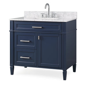 36 Inch Tennant Brand Durand Modern Navy Blue Bathroom Sink Vanity