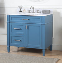 36 Inch Tennant Brand Durand Modern Teal Blue Bathroom Sink Vanity Tennant Brand Bathroom Vanities