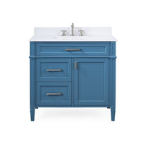 36 Inch Tennant Brand Durand Modern Teal Blue Bathroom Sink Vanity Tennant Brand Bathroom Vanities