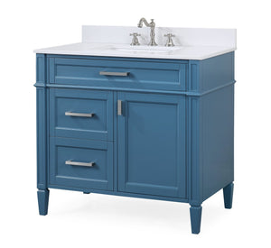 36 Inch Tennant Brand Durand Modern Teal Blue Bathroom Sink Vanity Tennant Brand Bathroom Vanities