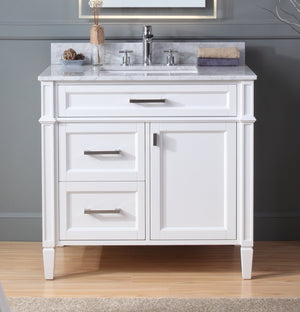 36 Inch Tennant Brand Durand Modern White Bathroom Sink Vanity Tennant Brand Bathroom Vanities