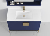 40 Inch Tennant Brand Kuro Minimalistic White Bathroom Vanity