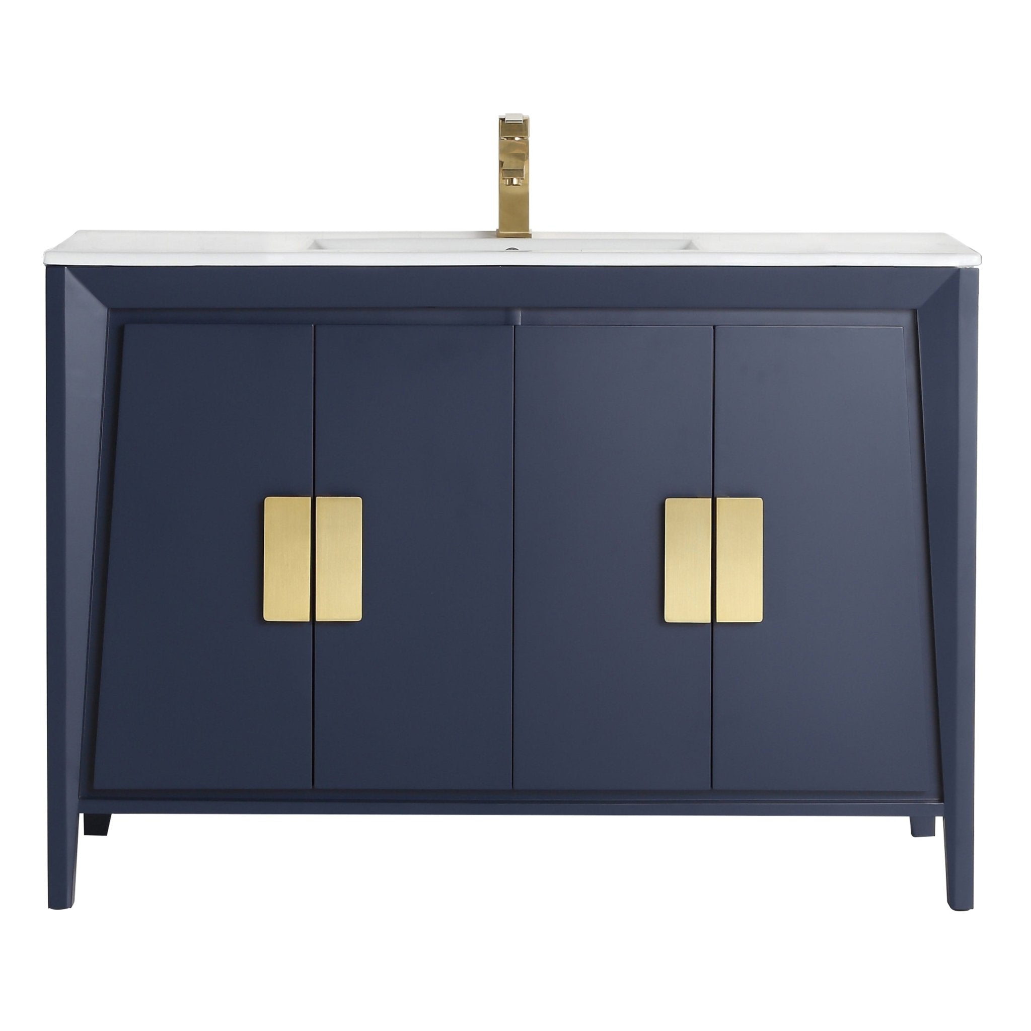 『Ral SWING NAVY XL』 48 Inch Larvotto Navy Blue Color Modern Bathroom Sink Vanity