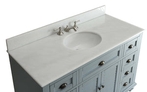 49" Vintage Blue Cottage Glennville Bathroom Sink Vanity - GD-28328BU-BS   (Blue) - Chans Furniture - 4