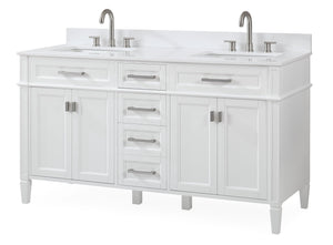 60 Inch Tennant Brand Durand Modern Navy Blue Double Sink Bathroom Vanity Tennant Brand Bathroom Vanities