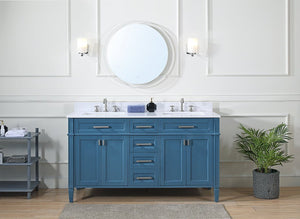 60 Inch Tennant Brand Durand Modern Teal Blue Double Sink Bathroom Vanity Tennant Brand Bathroom Vanities