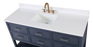 60 Inch Tennant Brand Navy Blue Color Felton Bathroom Sink Vanity
