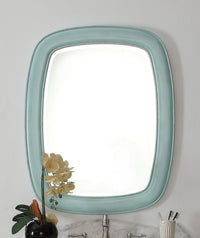 Termoli 36-Inch Light Blue Frame Modern Style Wall Mirror 1033BU-MIR
