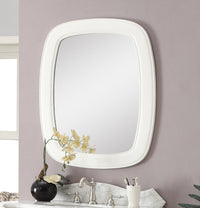 Termoli 36-Inch White Frame Modern Style Wall Mirror 1033W-MIR - Tennant Brand